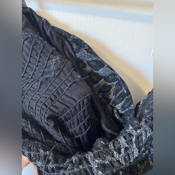 Sparkly sequin strapless plus size animal print glitter dress - Picture 5 of 5